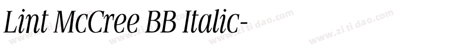 Lint McCree BB Italic字体转换